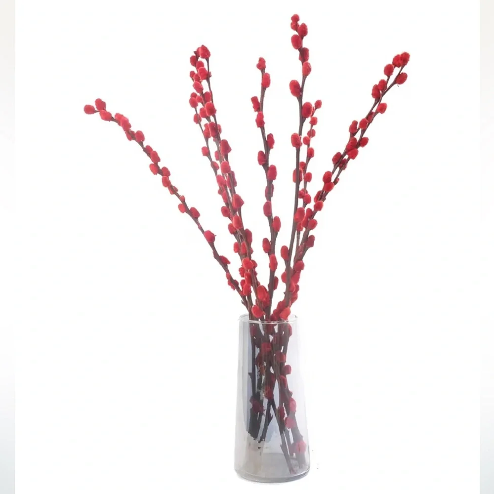 Red Willow Stems 100% Real Floral Plant Home Holiday Decor 16” Length (60pc)